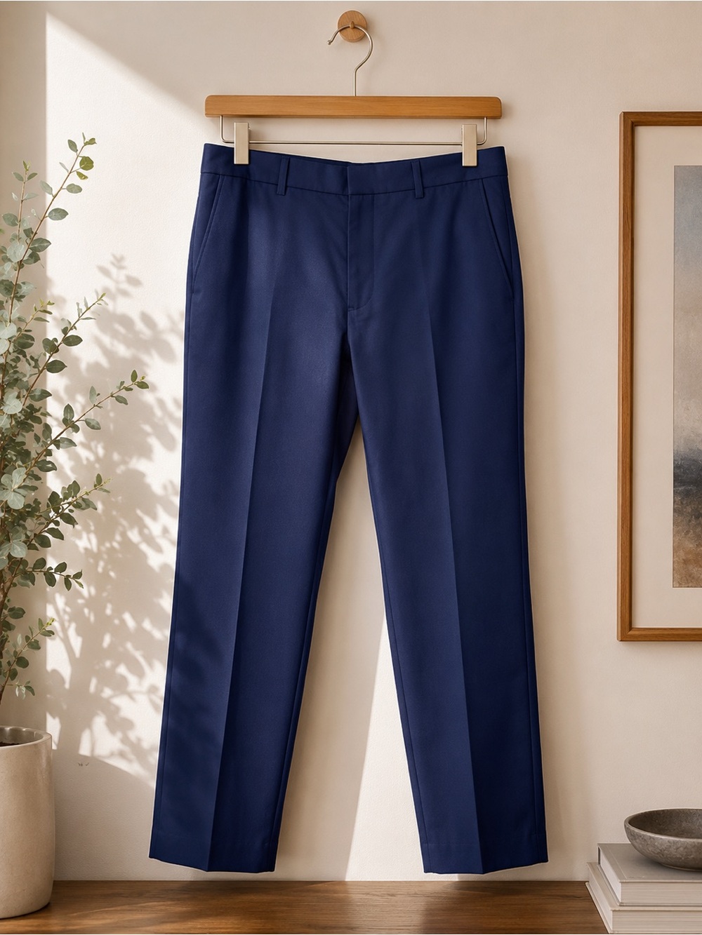 Banana Republic Slim Fit Blue Non-Iron Dress Pants 31x32